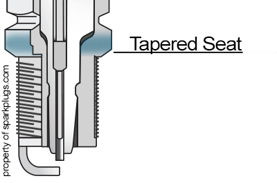 Spark Plug with a Tapered Seat