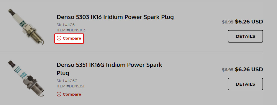 DensoProducts.com: Finding and Comparing Denso Part