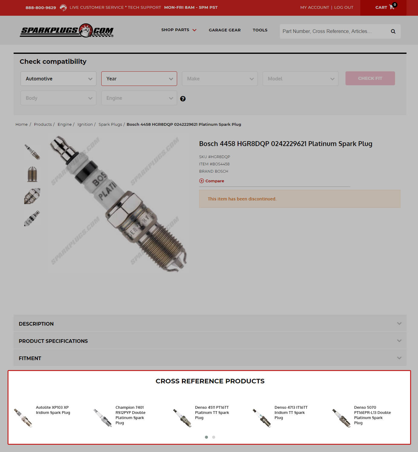 SparkPlugs Using the Cross Reference